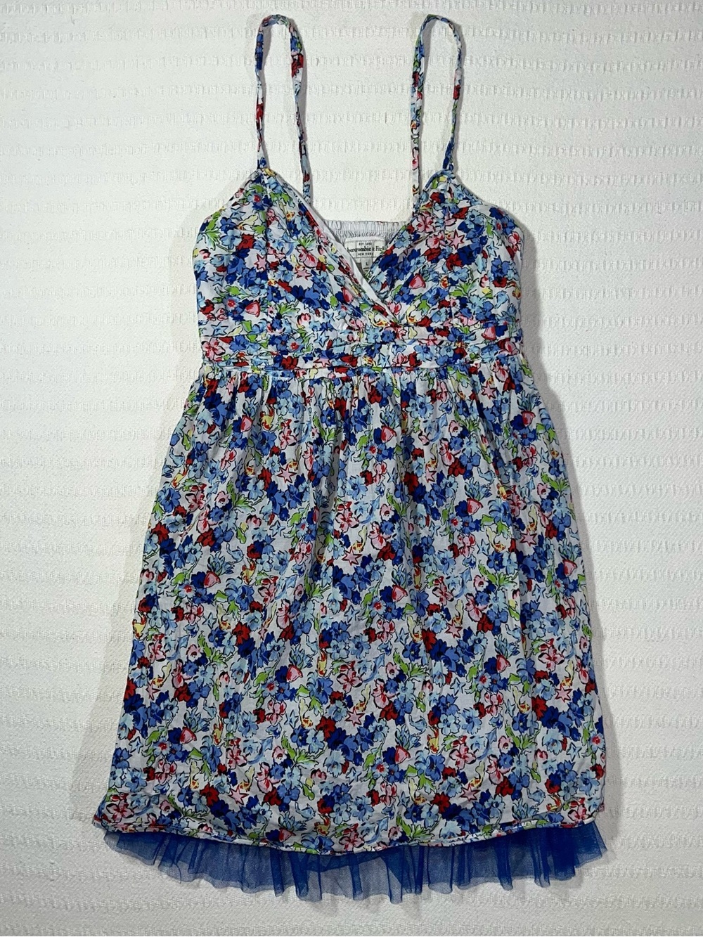 Vtg Y2K Abercrombie & Fitch Floral Babydoll Dress Womens S 2000s Twee New Girl - Picture 2 of 8